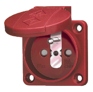 Mennekes Grounding-type panel mounted receptacle 11163