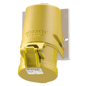 Mennekes Wall mounted receptacle with TwinCONTACT 1345