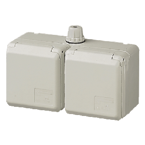 Mennekes Cepex double receptacle, grey 4219