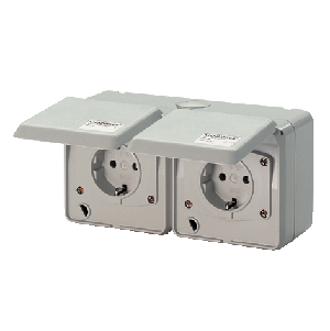 Mennekes Cepex double receptacle, grey 4235